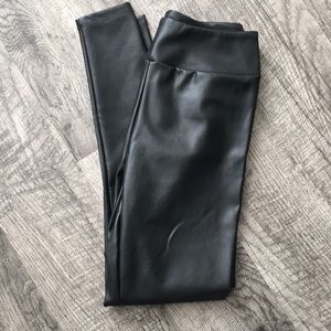 Faux leather pants